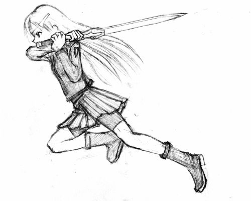 剣を携えただ疾る。